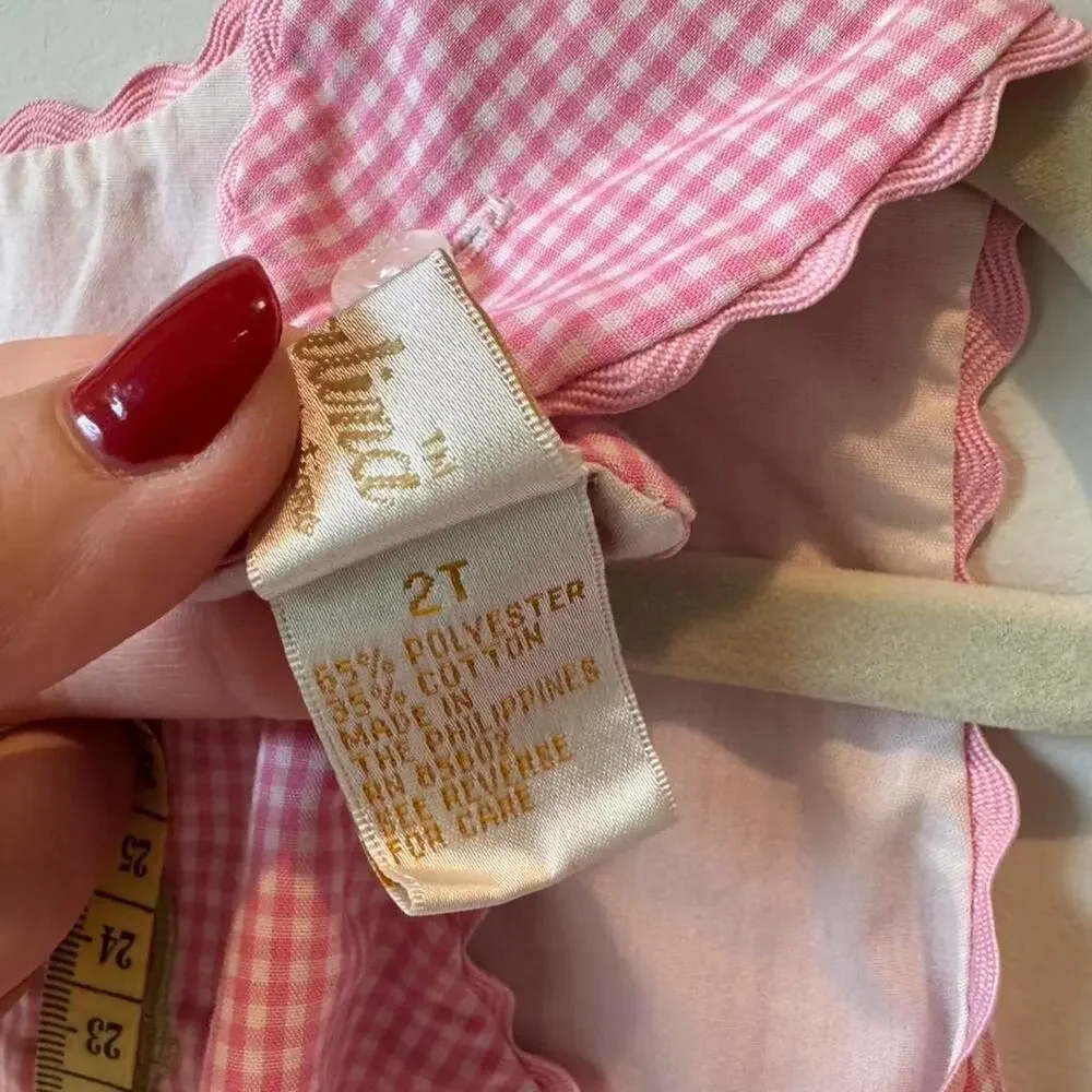 Rosalina baby pink gingham dress